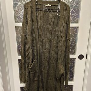 Elegant Olive Women's Cardigan